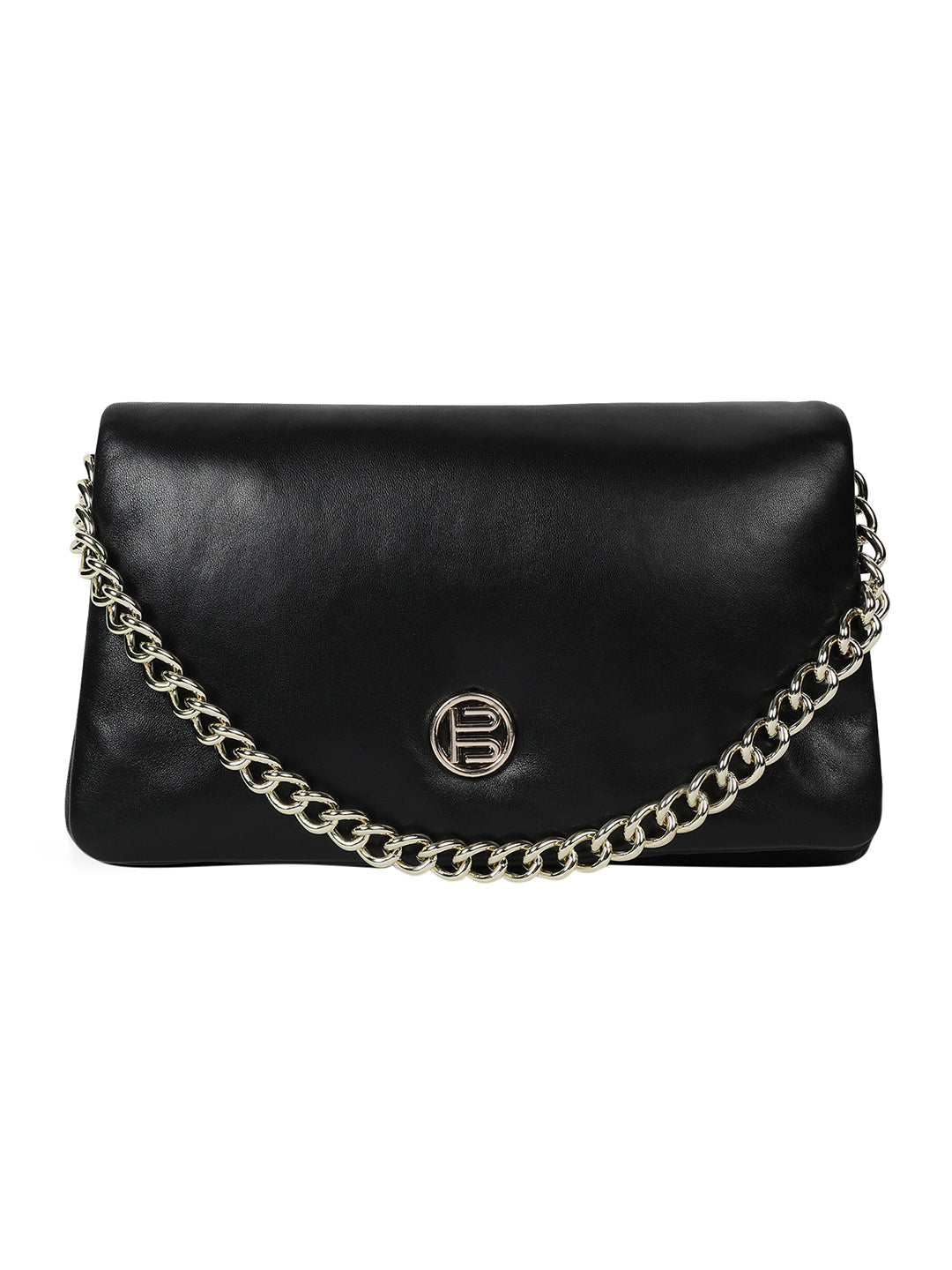 Cascina Black Leather Clutch