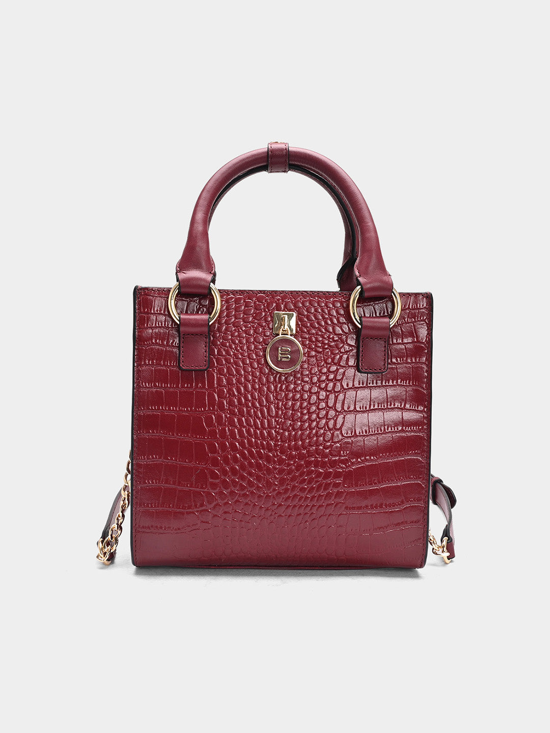 TT.BAGATT Wine Croco leather Sling Handbags