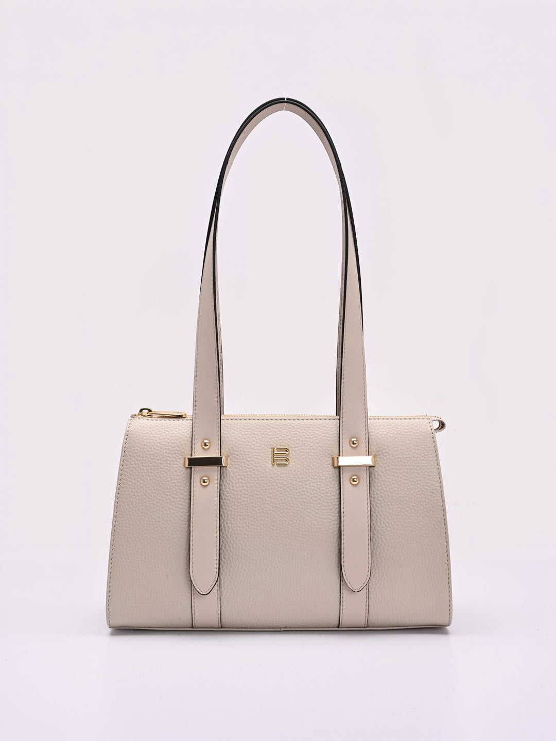TT.BAGATT Beige Wax Leather Shoulder Handbags
