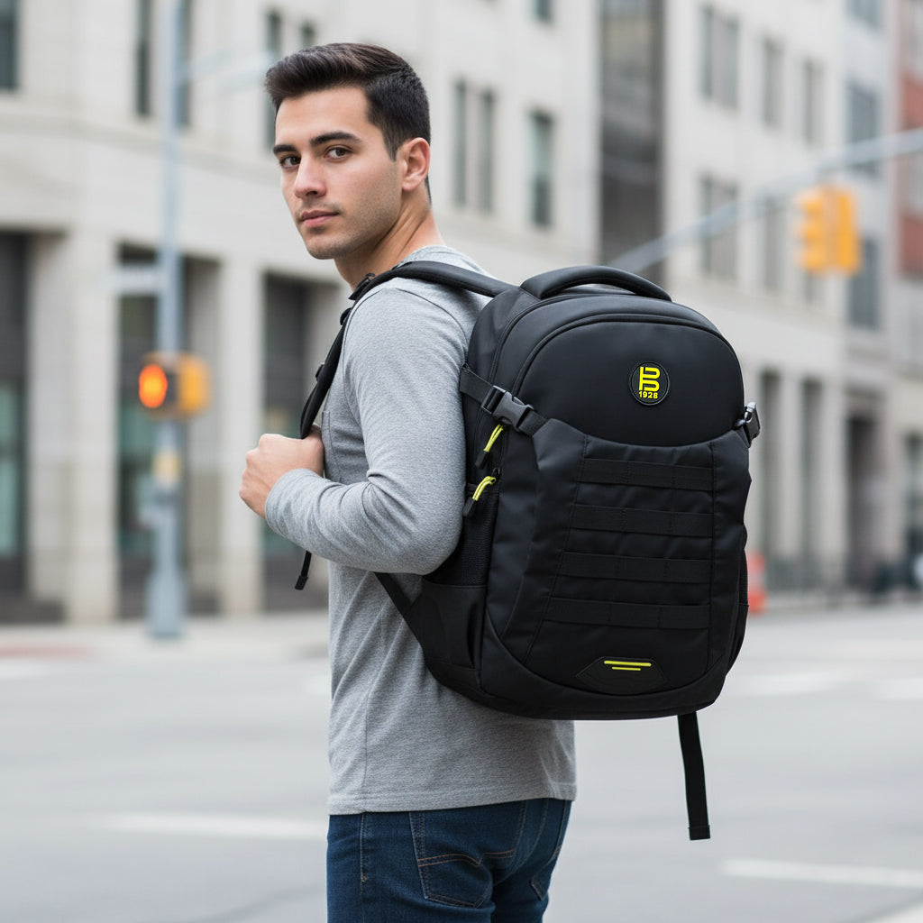 BAGATT Black Bagpack