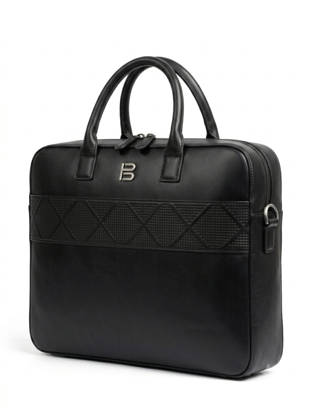 Black Nappa Leather Laptop Bag
