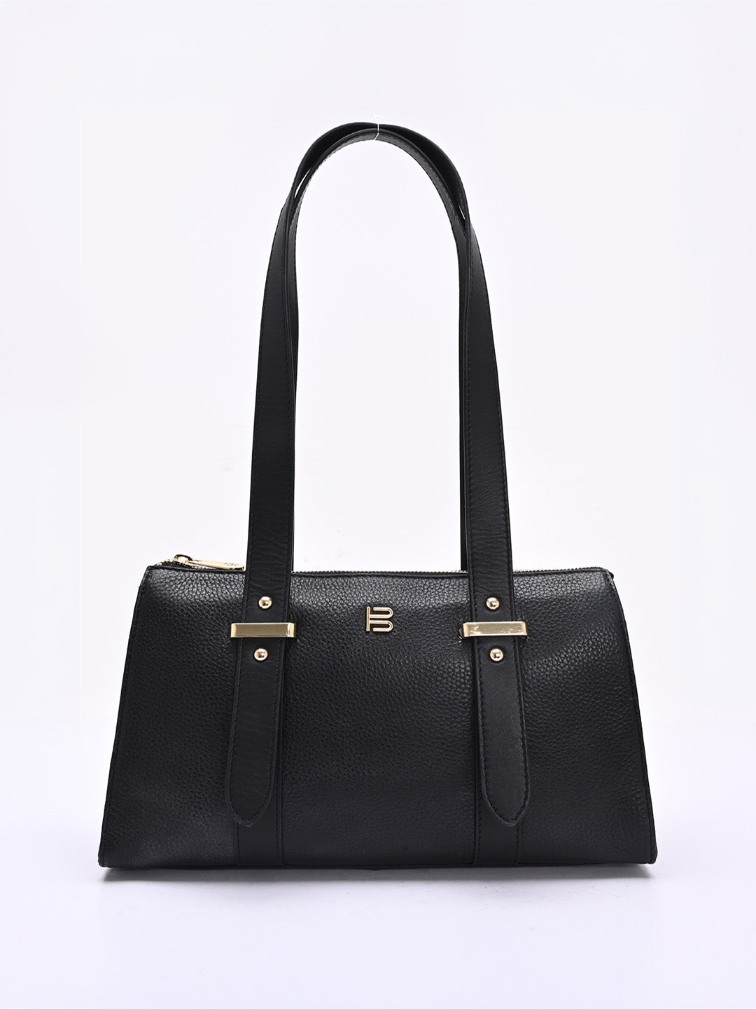 TT.BAGATT Black Wax Leather Shoulder Handbags