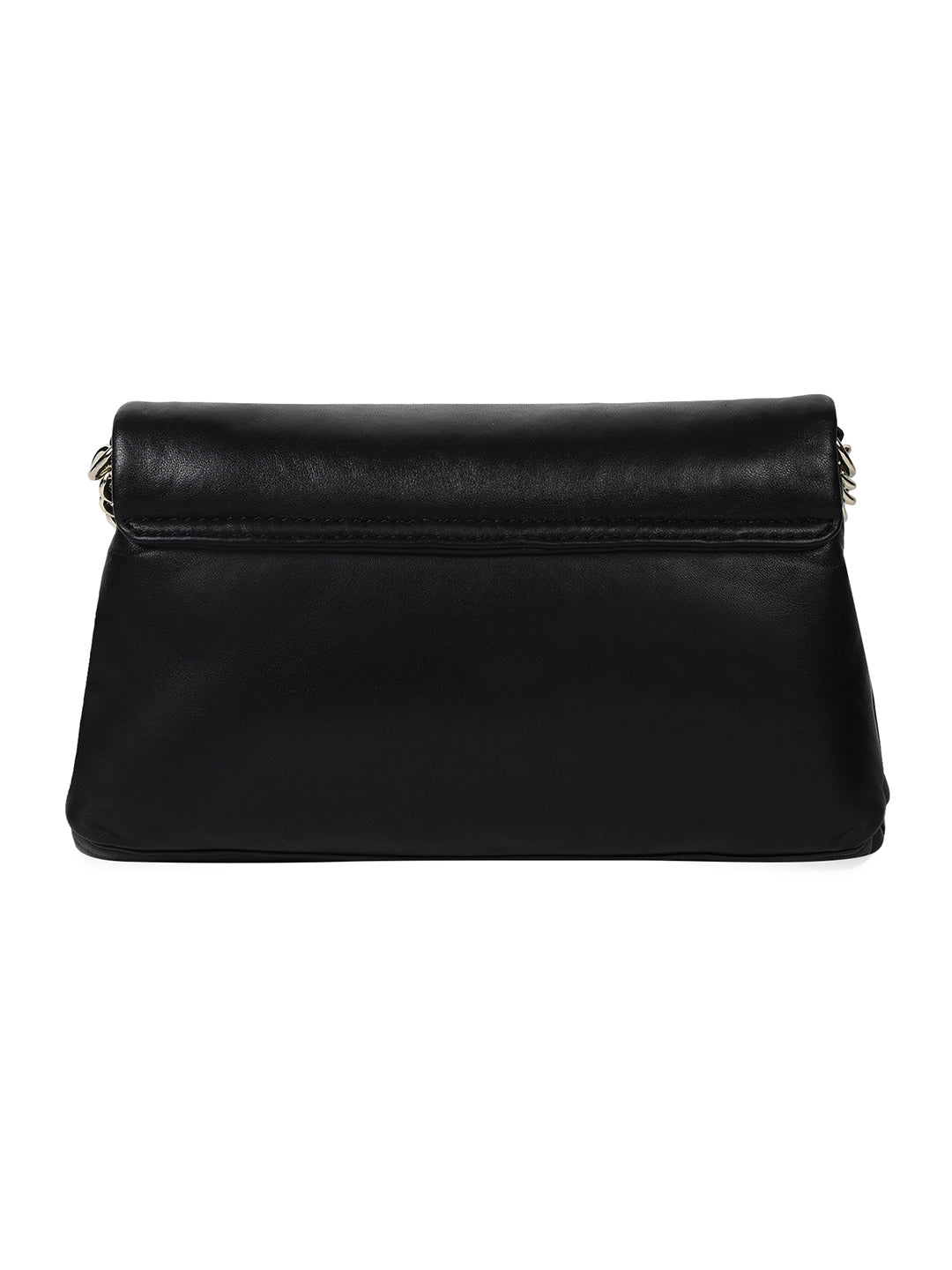 Cascina Black Leather Clutch