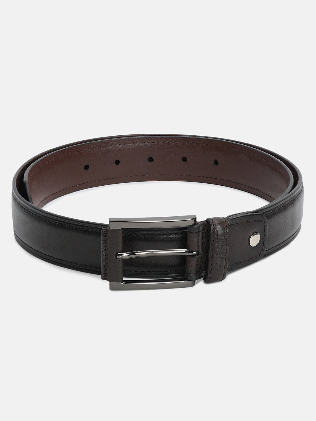 BAGATT Dark Brown Non-Reversible Leather Belt