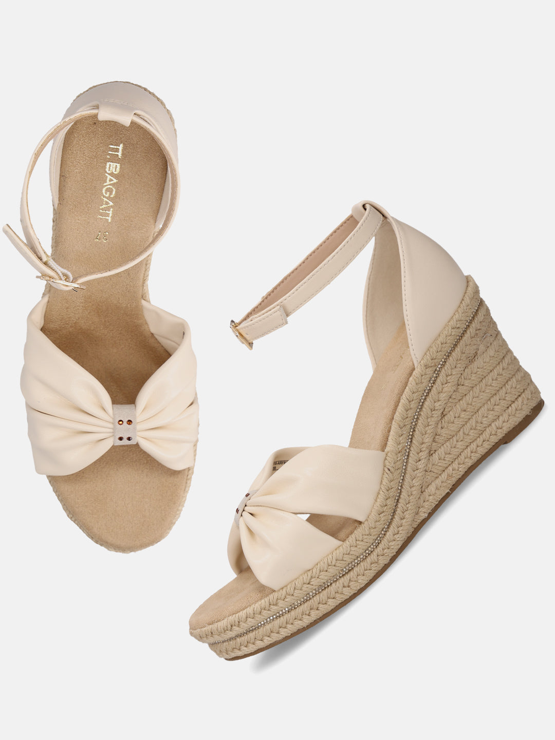 TT.BAGATT Trish Evo Off-White Ankle Strap Heels