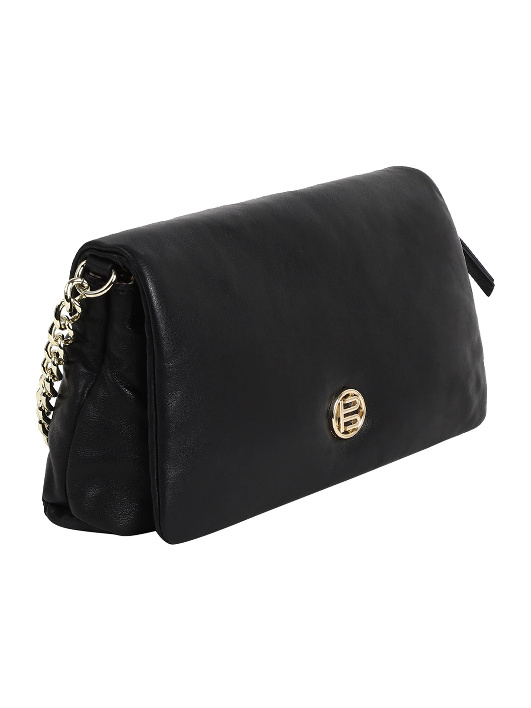 Cascina Black Leather Clutch