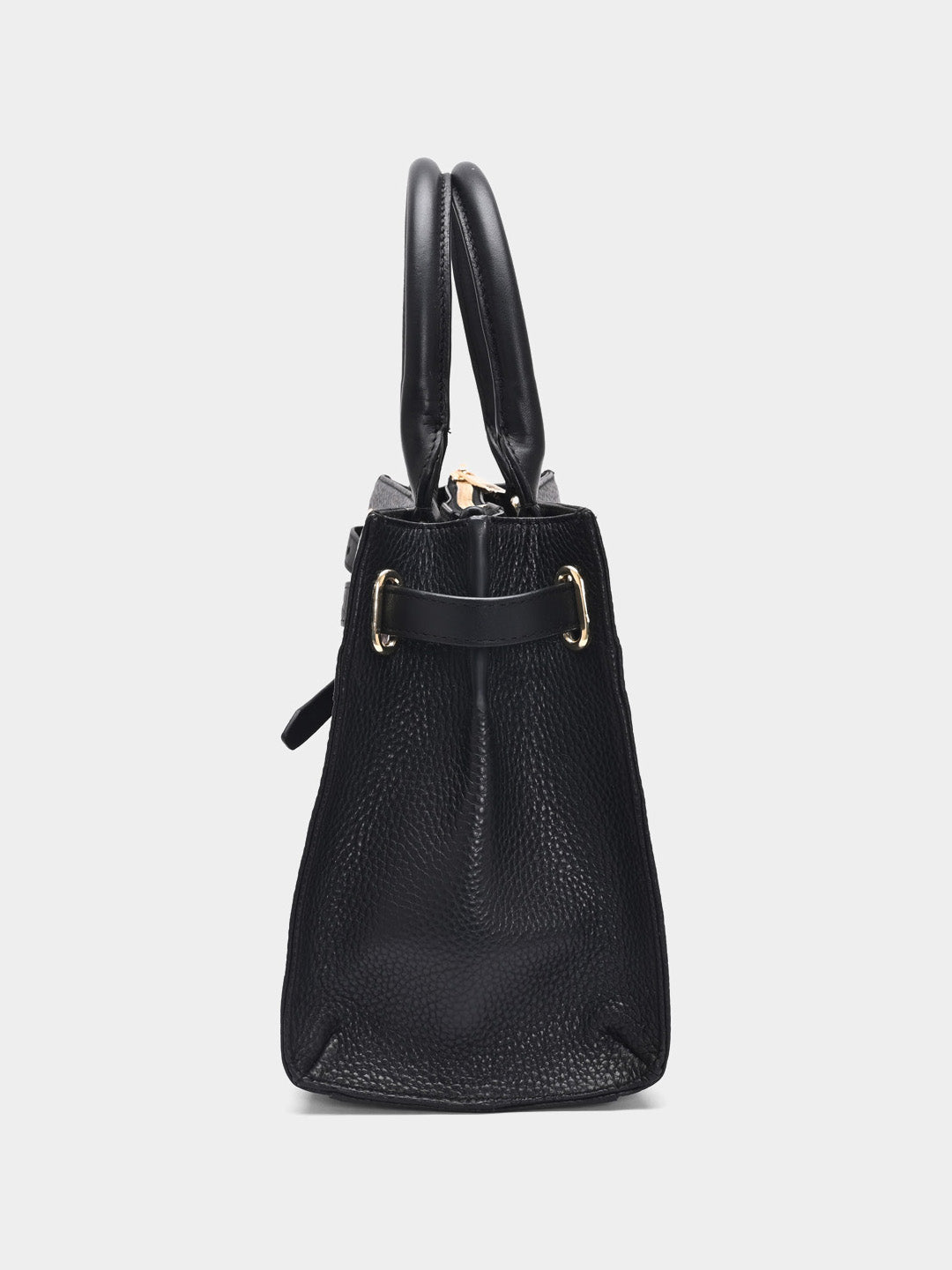 TT.BAGATT Black Wax Leather Satchel Handbags