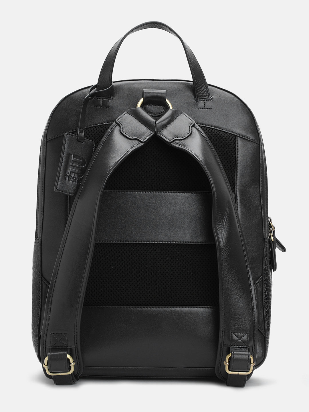 BAGATT Solofra Black Leather Bagpack