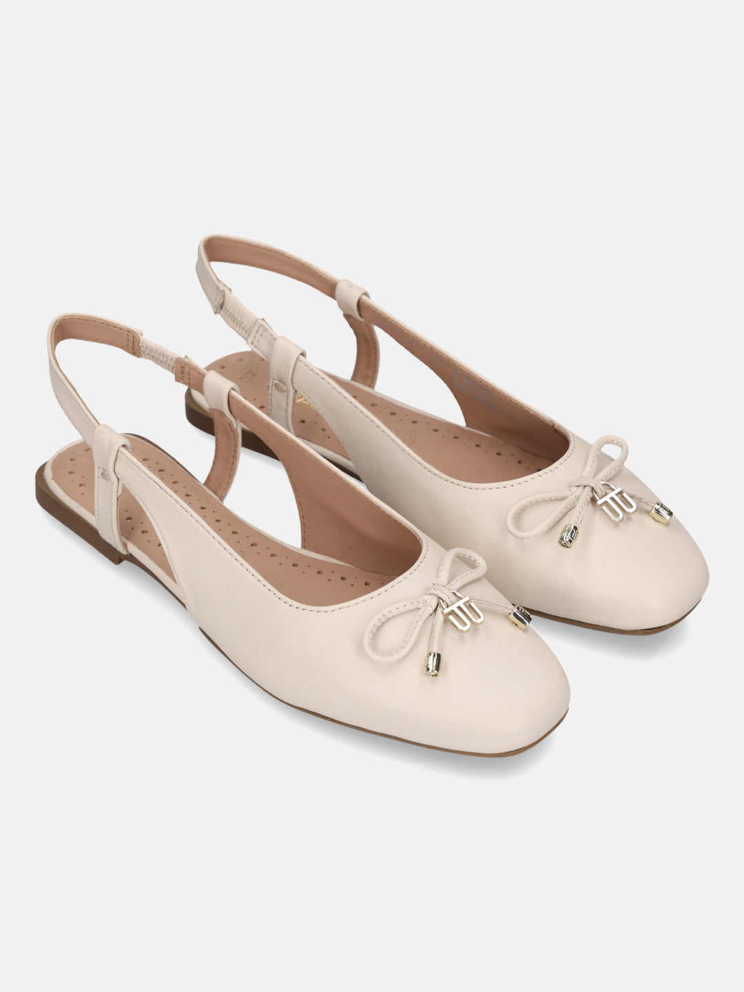 TT.BAGATT Amalia Off-White Premium Leather Slingback Slip-Ons