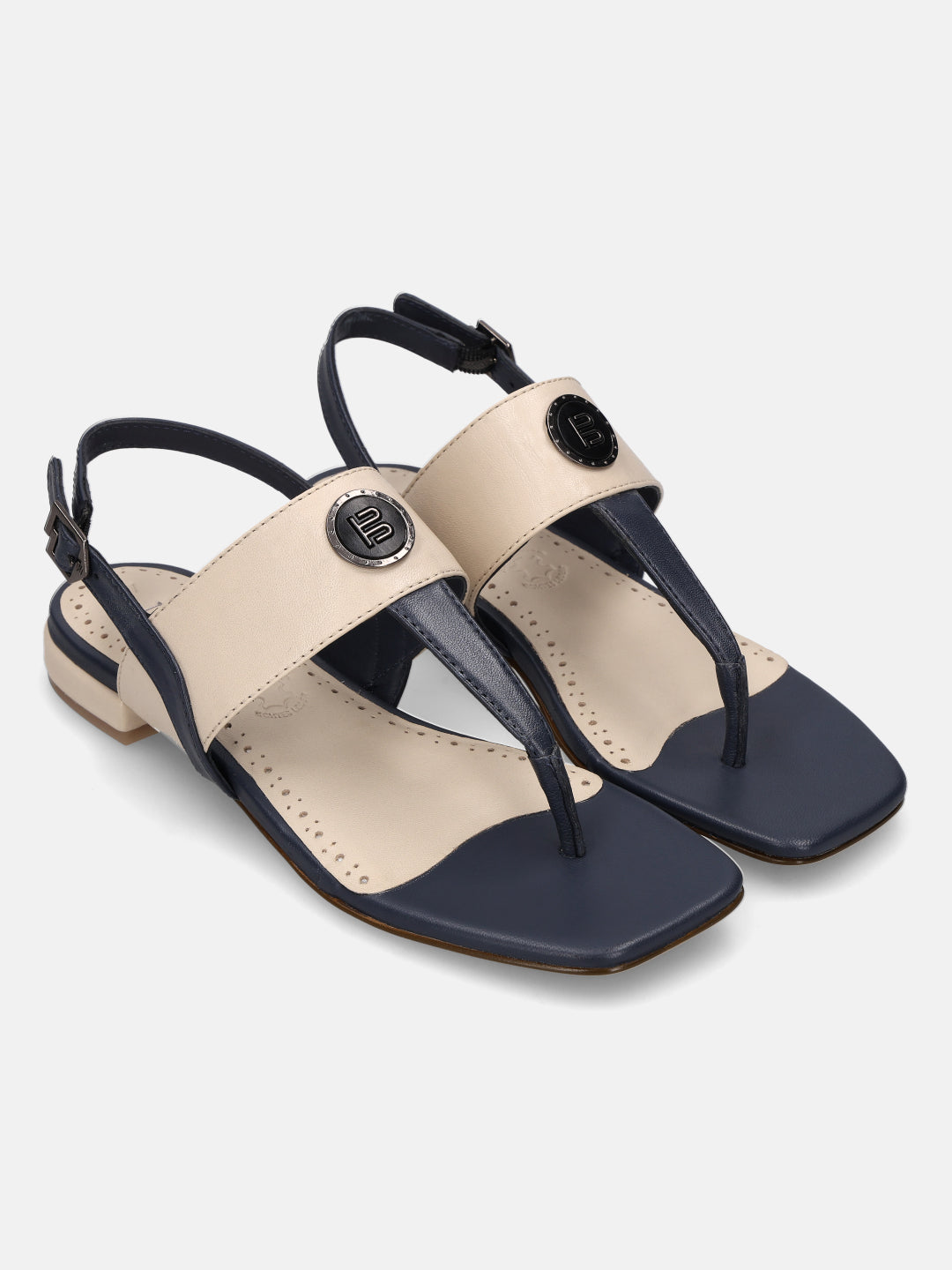 TT.BAGATT Glaze Off-White Premium Leather Thongs Flat Sandal