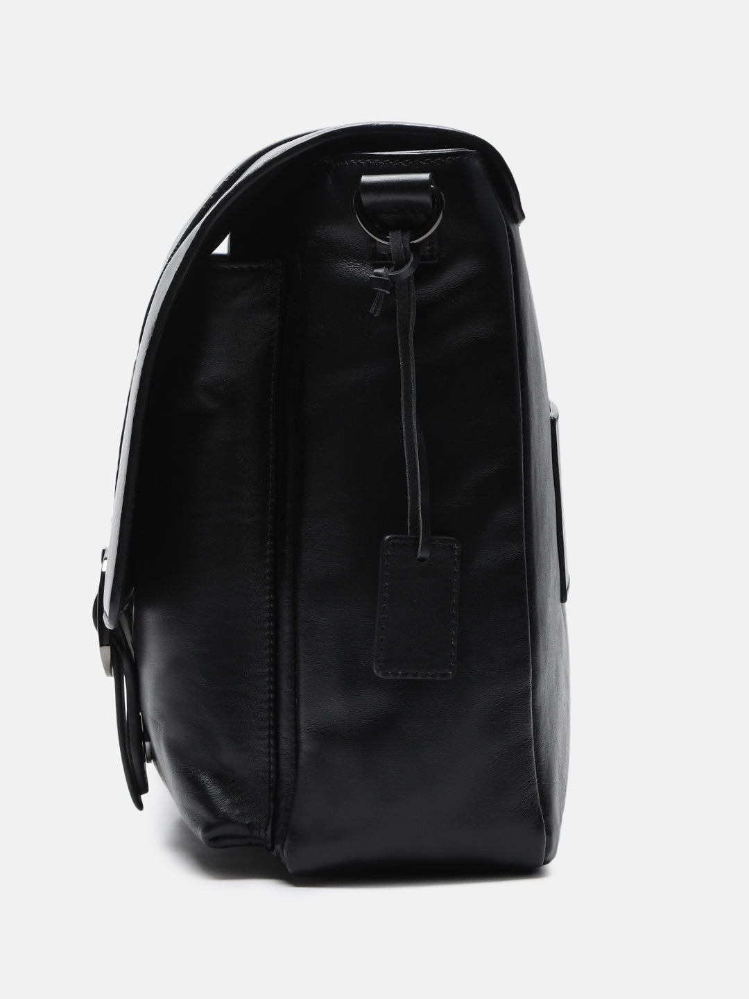 BAGATT Solofra Black Leather Laptop Bag