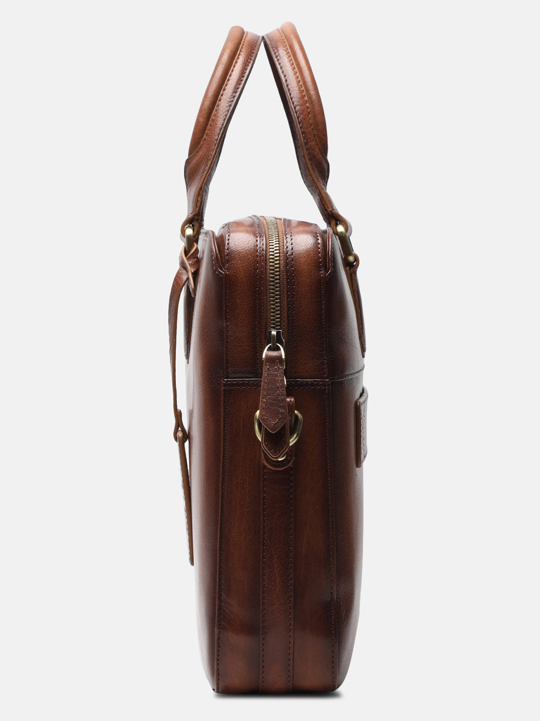 BAGATT Solofra Mid Brown Leather Laptop Bag