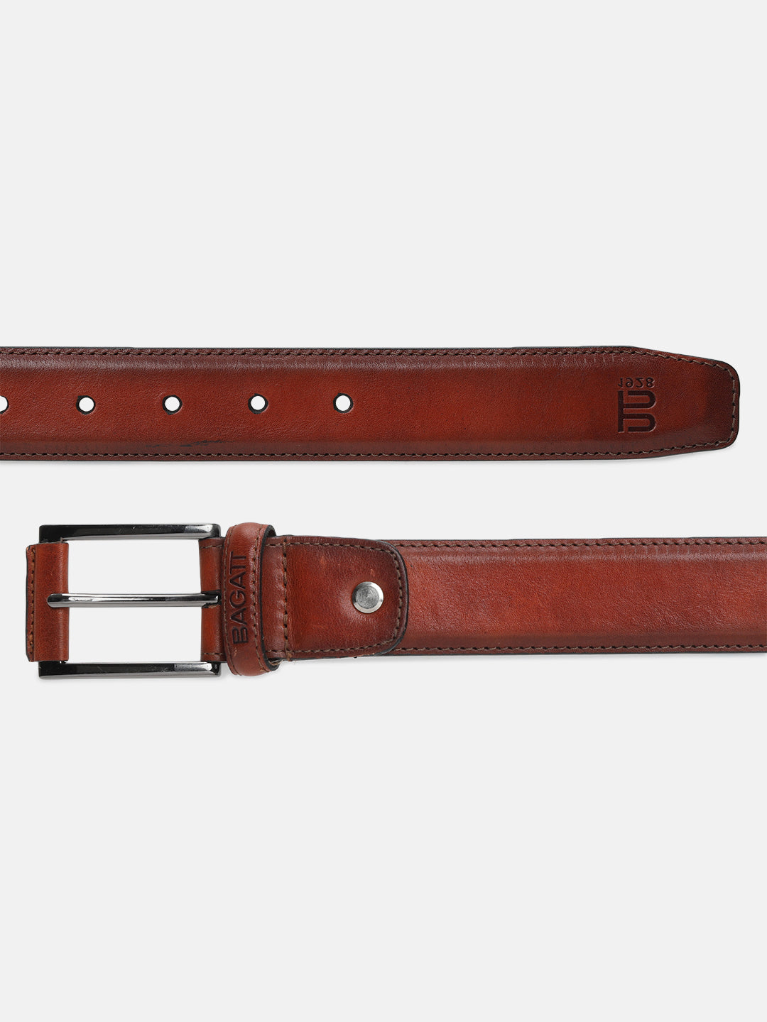 BAGATT Light Brown Reversible Leather Belt