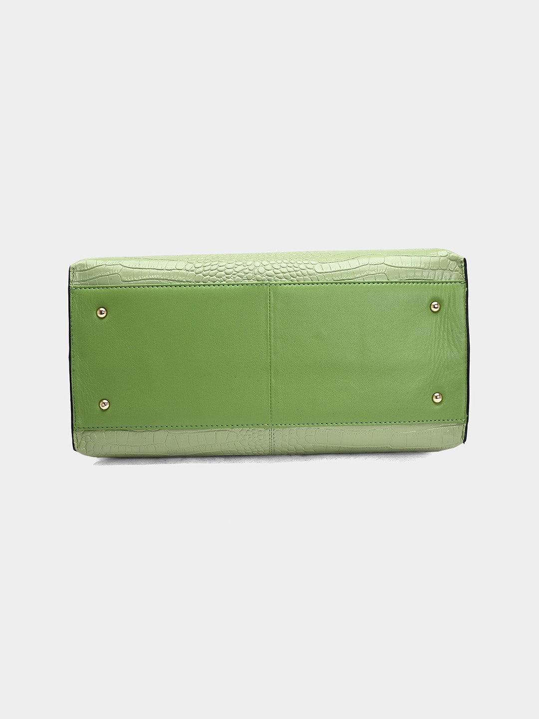 TT.BAGATT Lime Green Croco leather Satchel Handbags