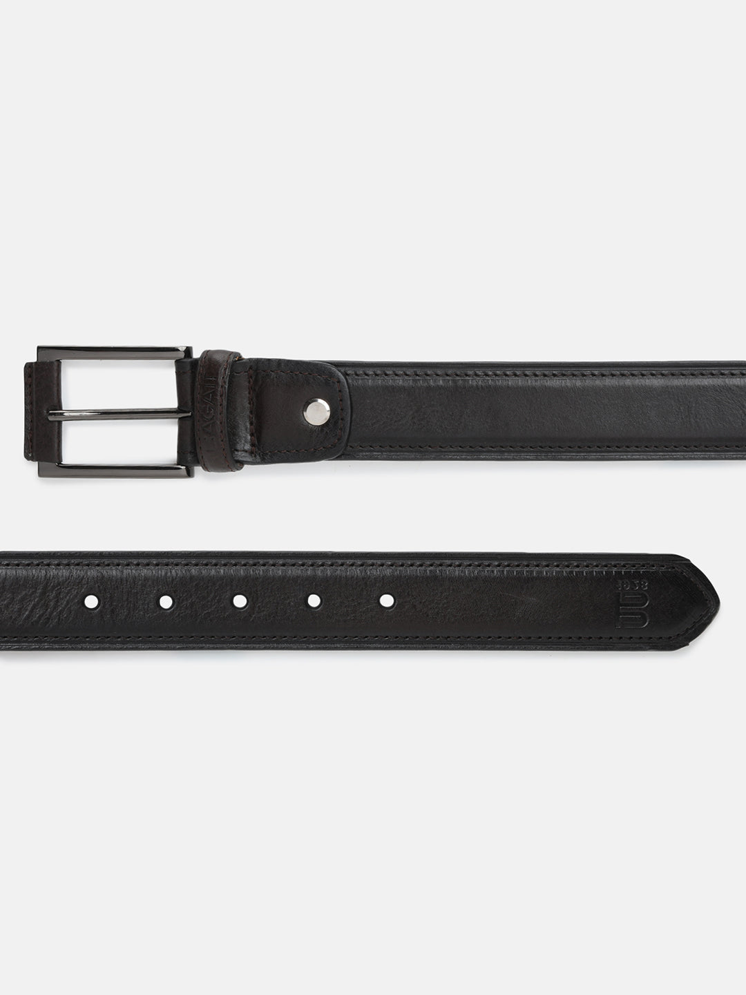 BAGATT Dark Brown Non-Reversible Leather Belt