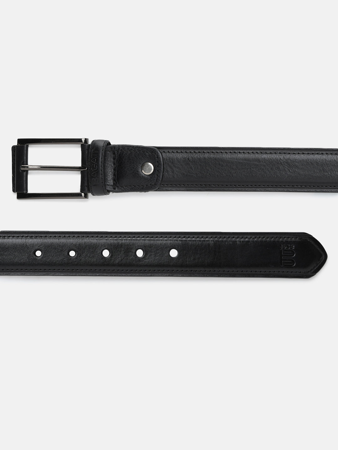 BAGATT Black Non-Reversible Leather Belt