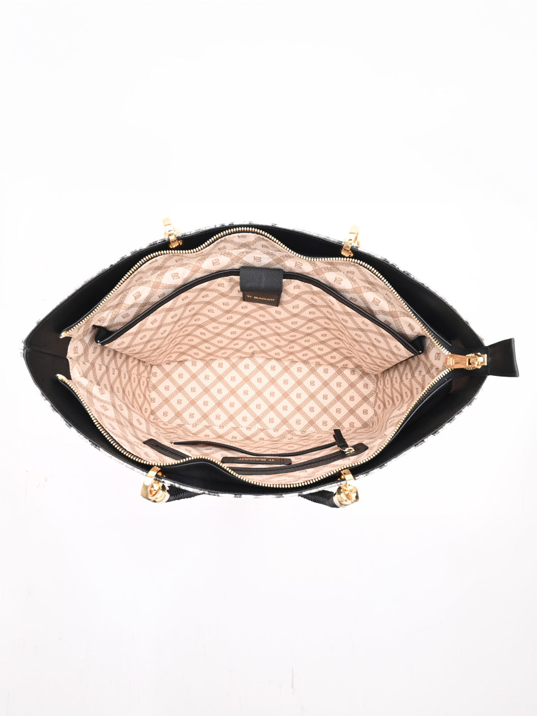 TT.BAGATT Black Snake print leather Tote Handbags