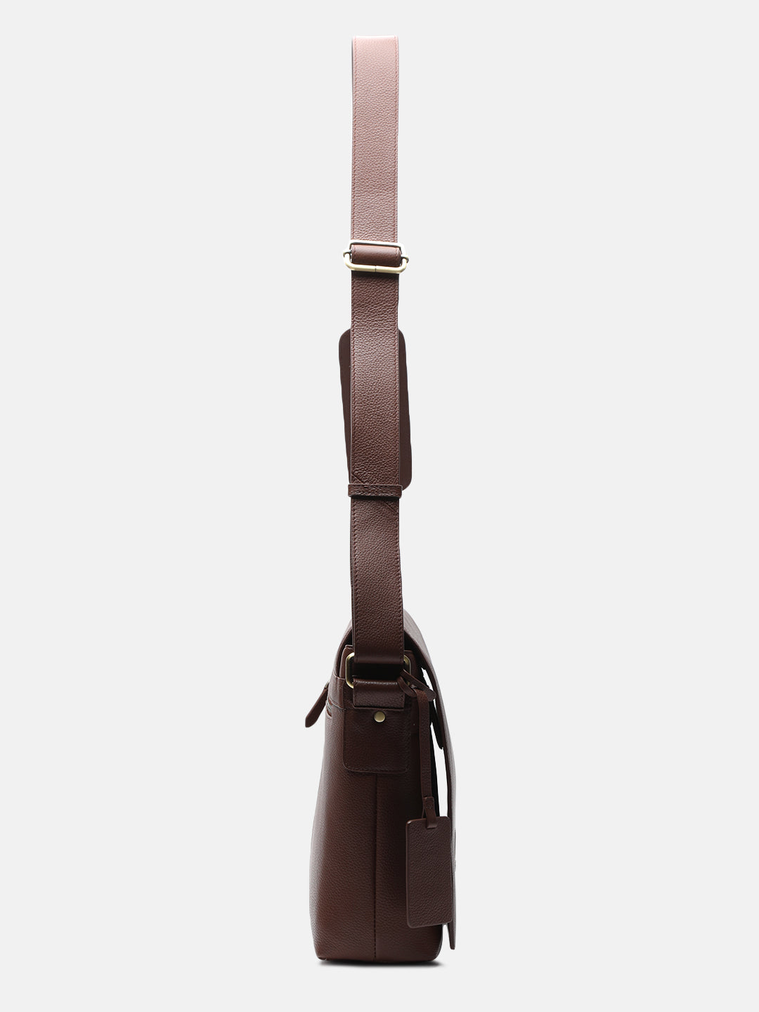 BAGATT Novara Brown Leather Messenger Bag