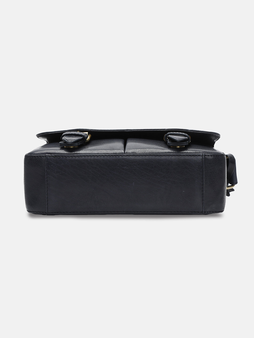 BAGATT Novara Blue Leather Messenger Bag