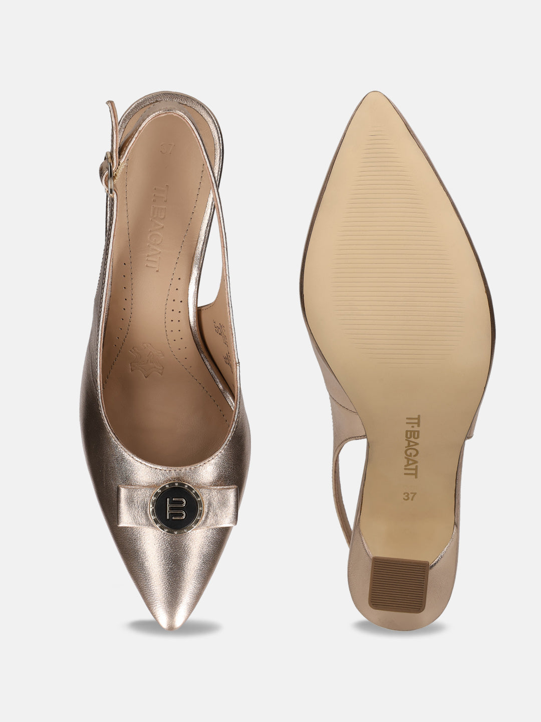 TT.BAGATT Barletta Rose Premium Leather Slingback Stelitoes Heels