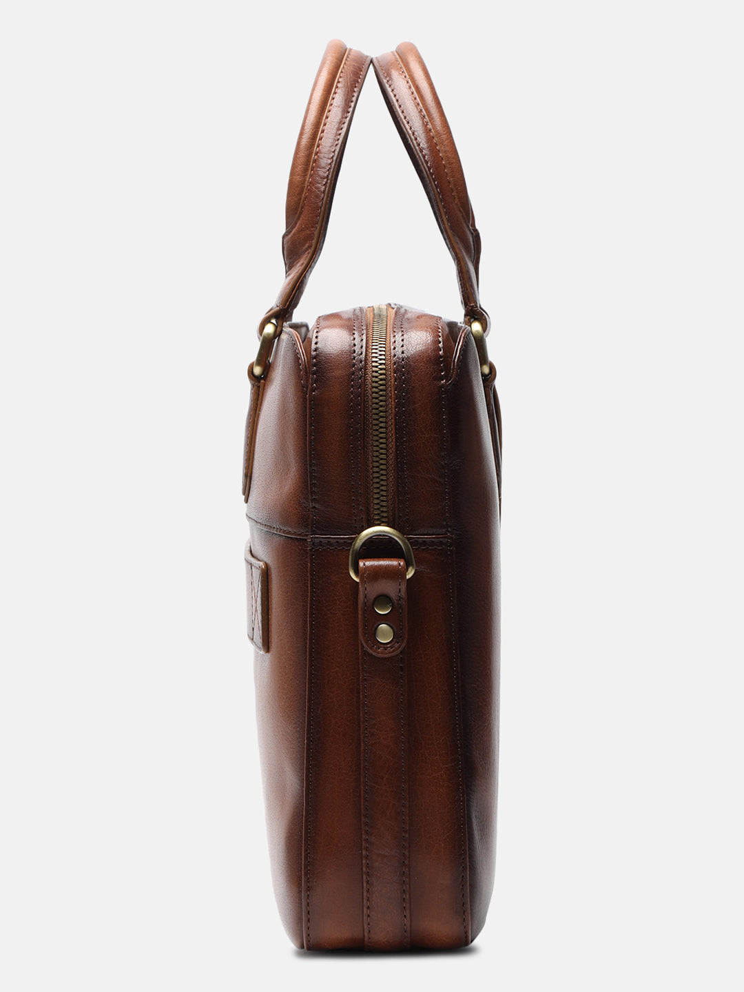 BAGATT Solofra Mid Brown Leather Laptop Bag