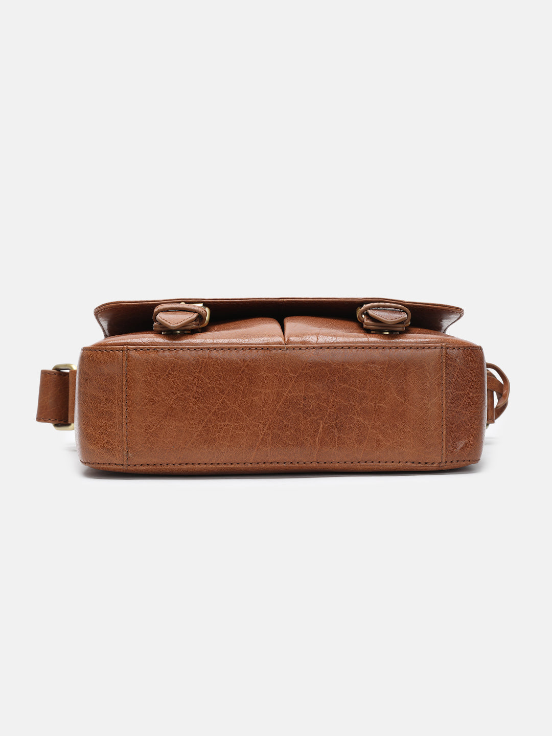 BAGATT Novara Mid Brown Leather Messenger Bag
