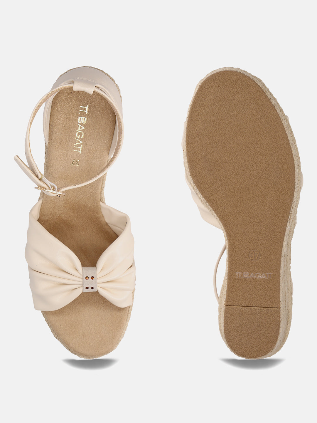 TT.BAGATT Trish Evo Off-White Ankle Strap Heels