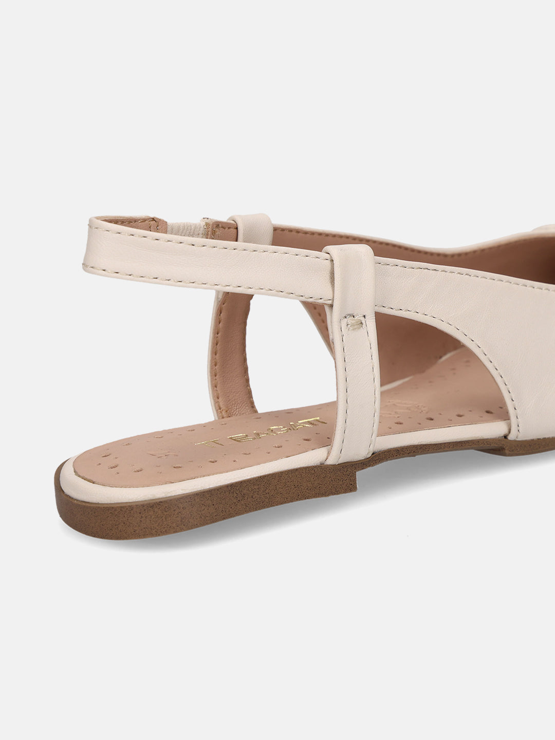 TT.BAGATT Amalia Off-White Premium Leather Slingback Slip-Ons
