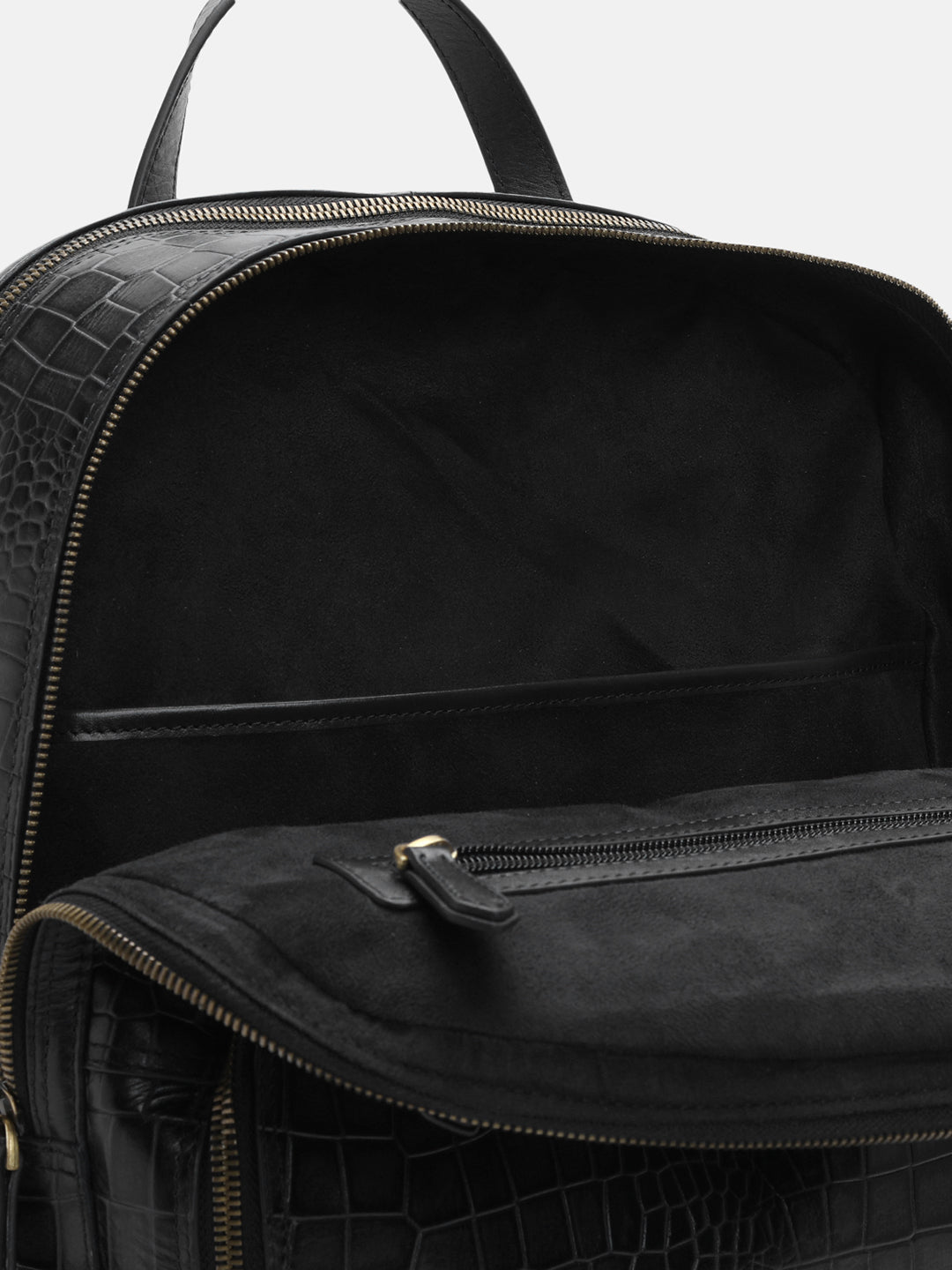 BAGATT Solofra Black Leather Bagpack