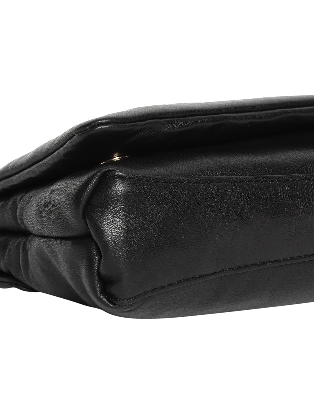 Cascina Black Leather Clutch