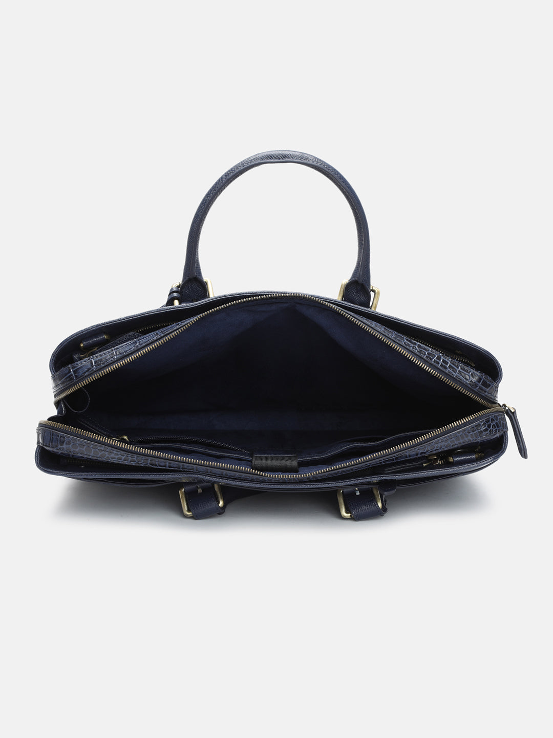 BAGATT Solofra Blue Leather Laptop Bag