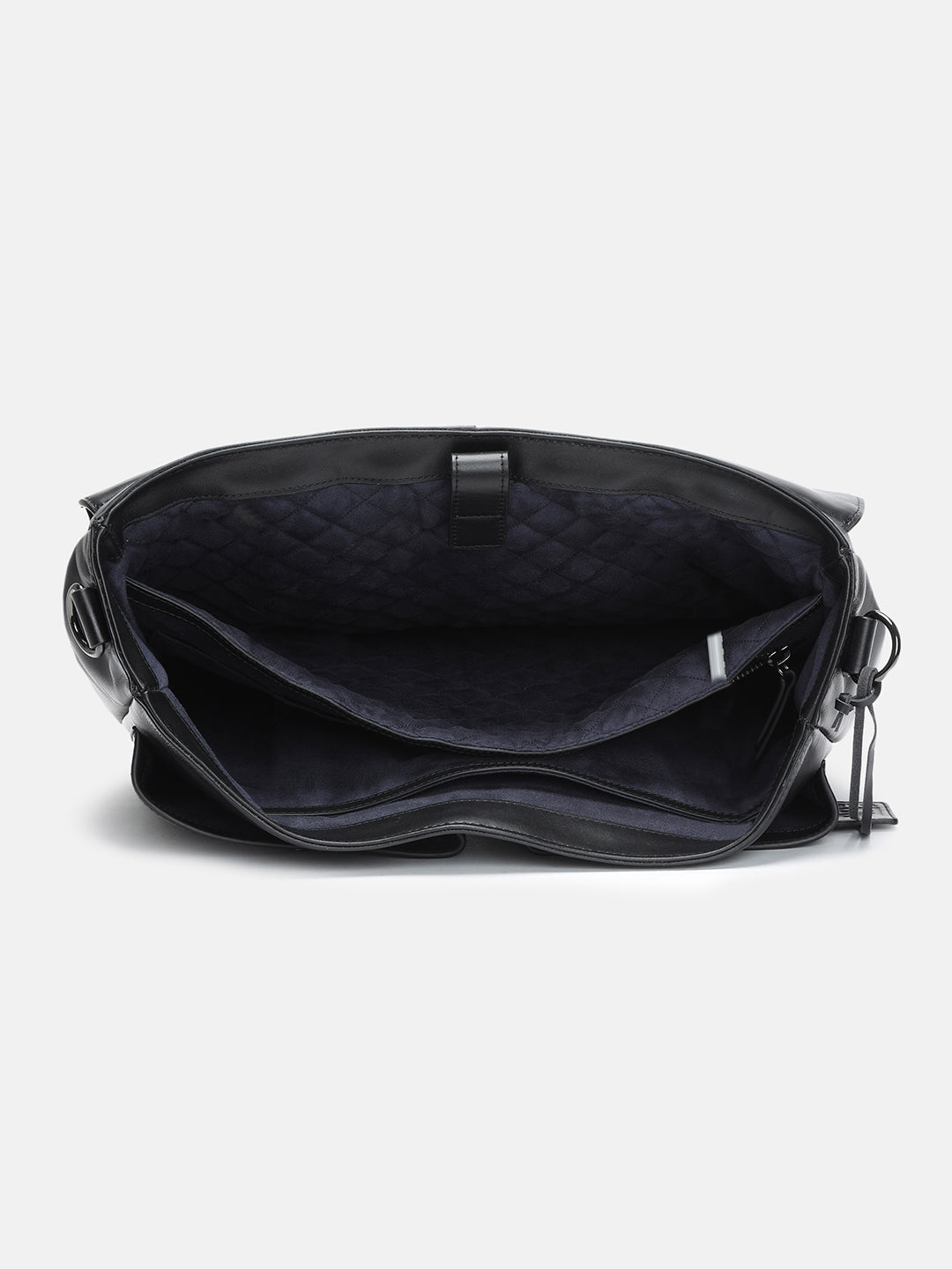 BAGATT Solofra Black Leather Laptop Bag