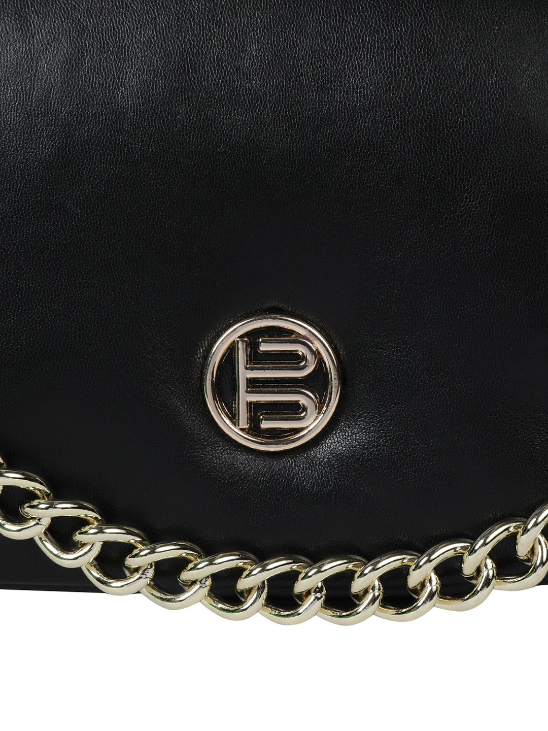 Cascina Black Leather Clutch