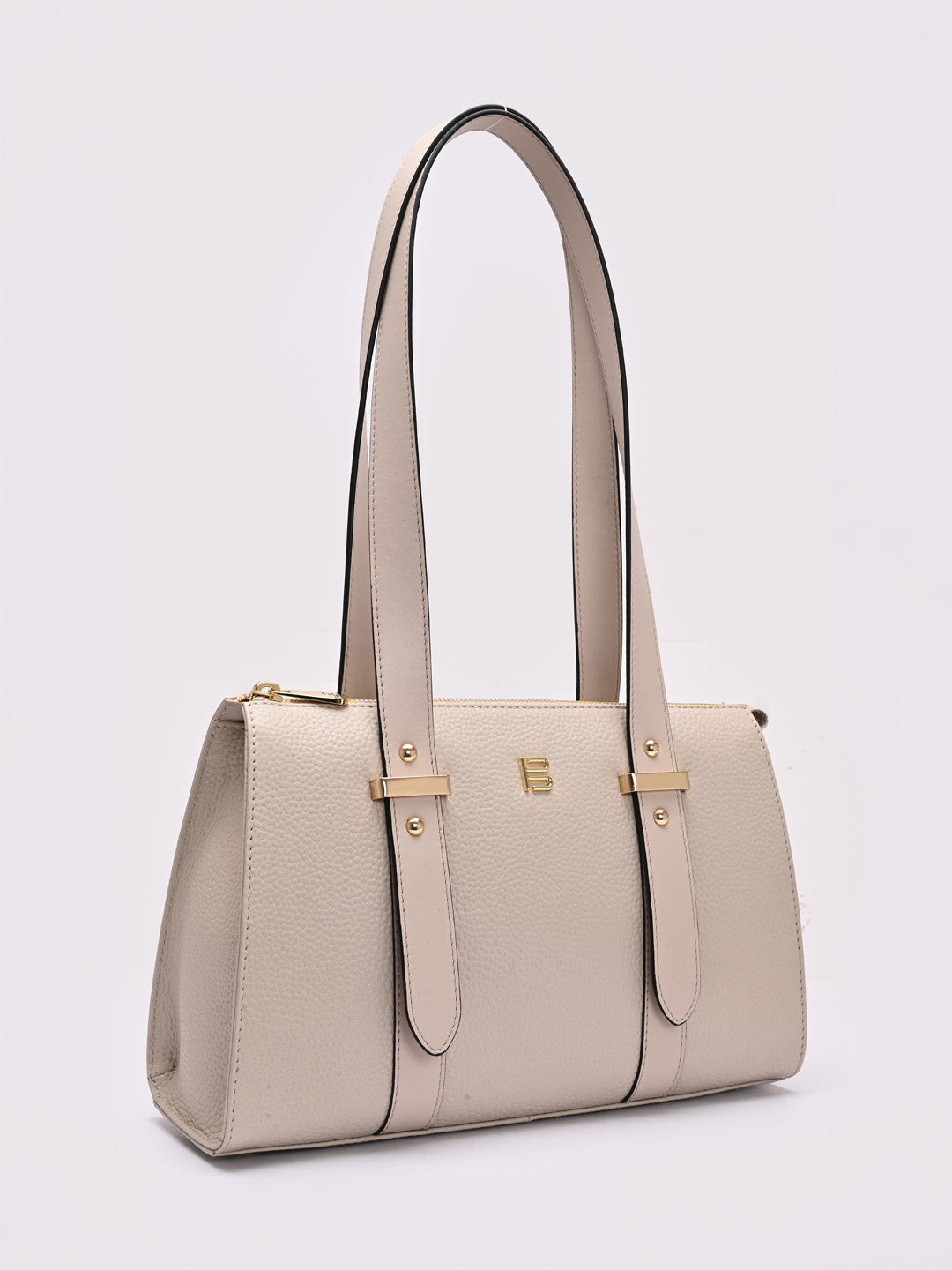 TT.BAGATT Beige Wax Leather Shoulder Handbags