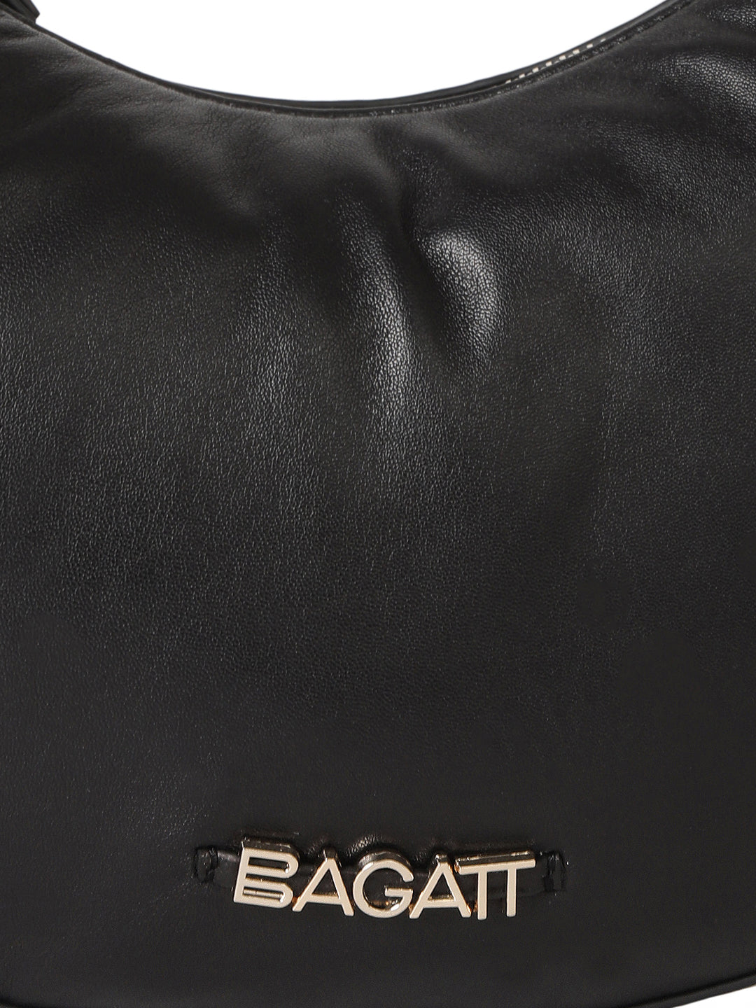 Bretna Black Leather Weaved Shoulder Bag