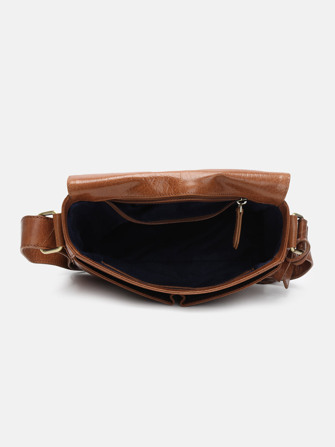 BAGATT Novara Mid Brown Leather Messenger Bag