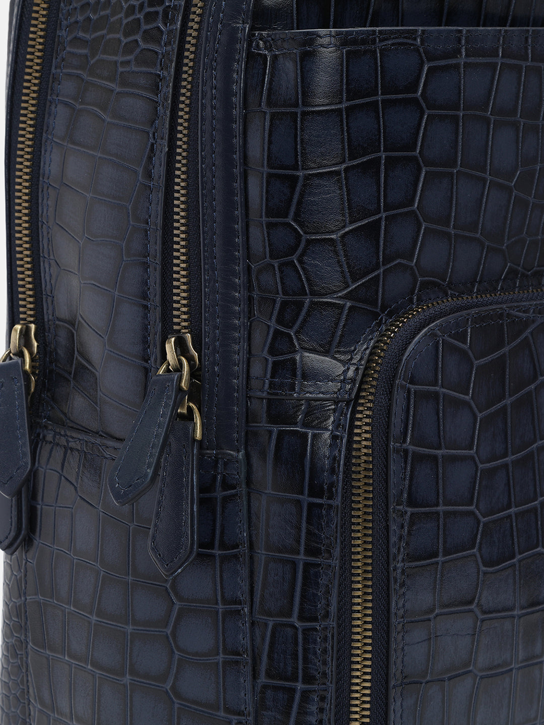 BAGATT Solofra Blue Leather Bagpack