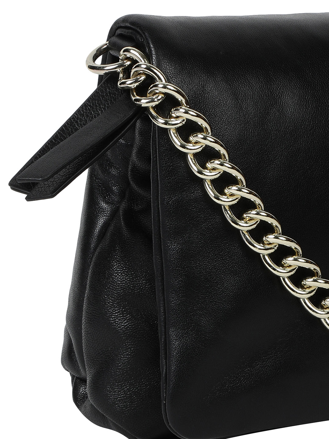 Cascina Black Leather Clutch