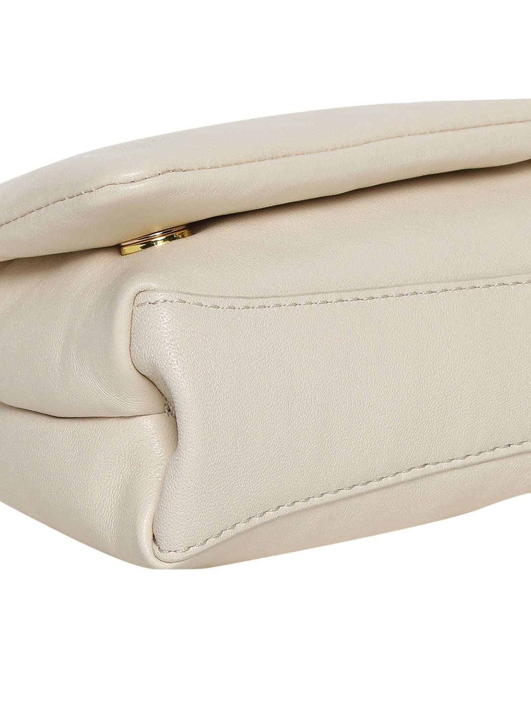 Cascina Off-White Leather Clutch