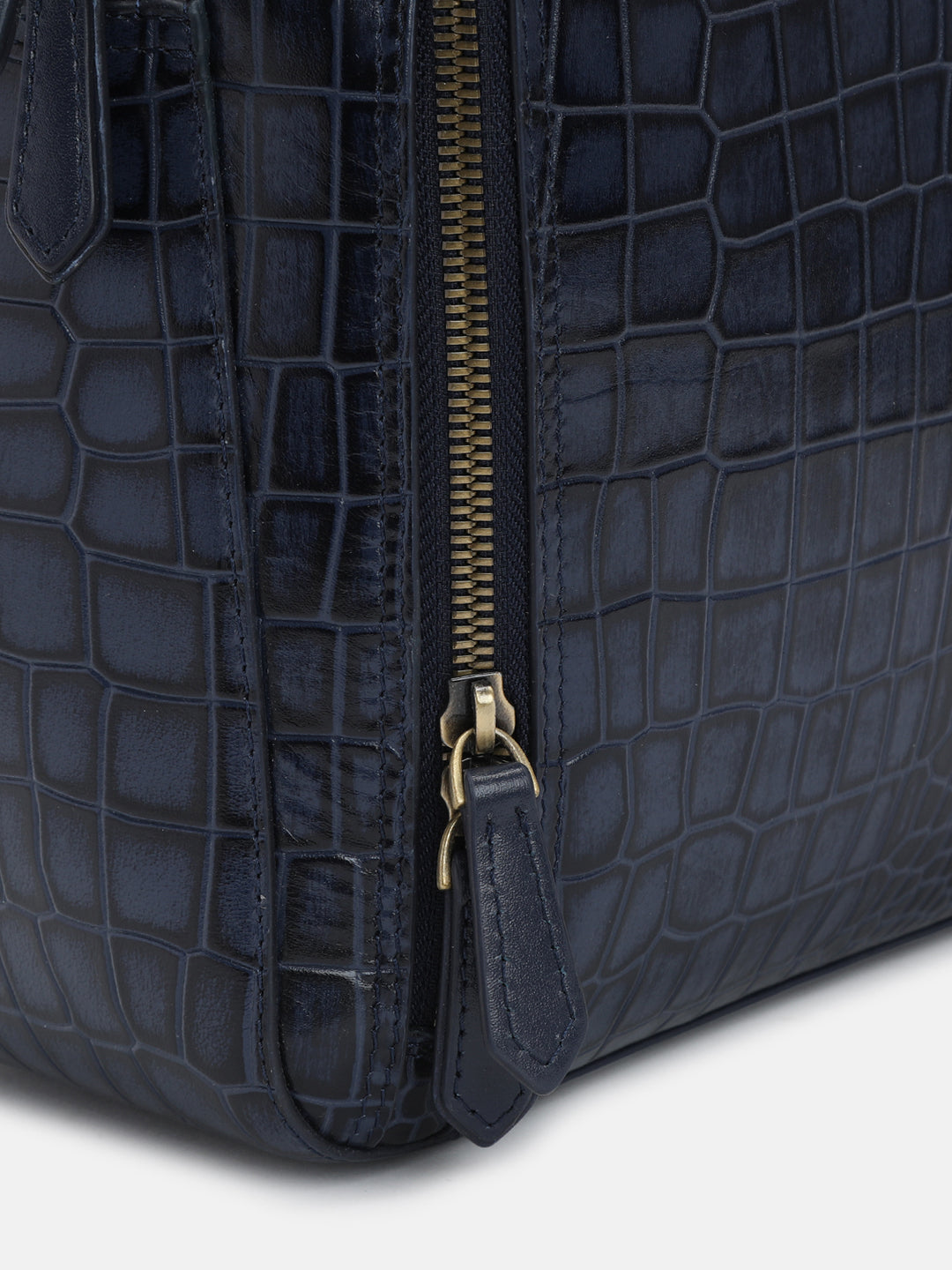BAGATT Solofra Blue Leather Bagpack
