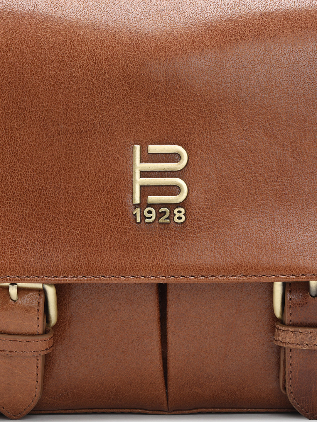 BAGATT Novara Mid Brown Leather Messenger Bag