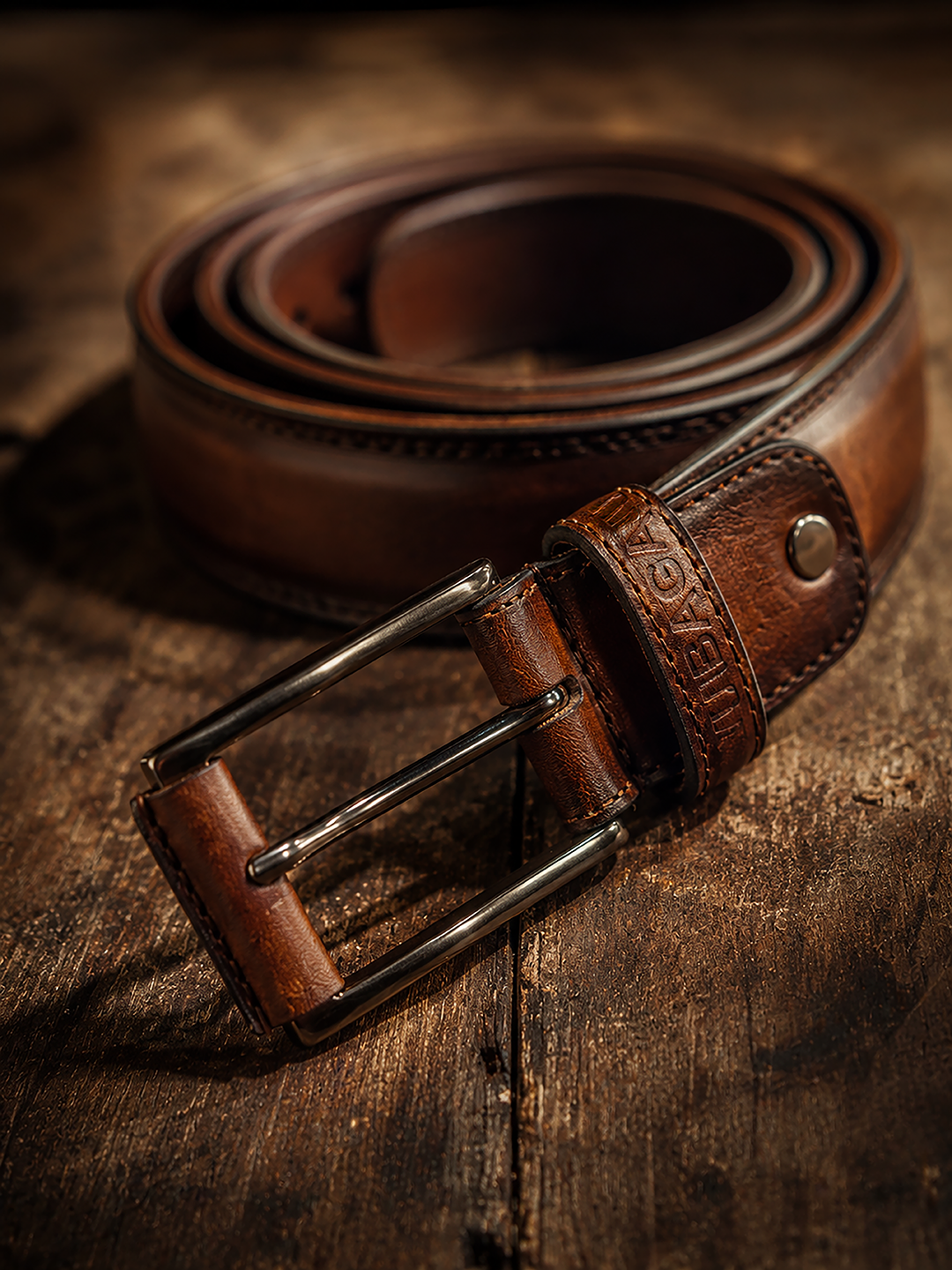 TT.BAGATT Tan Italian Leather Non-Reversible Belt