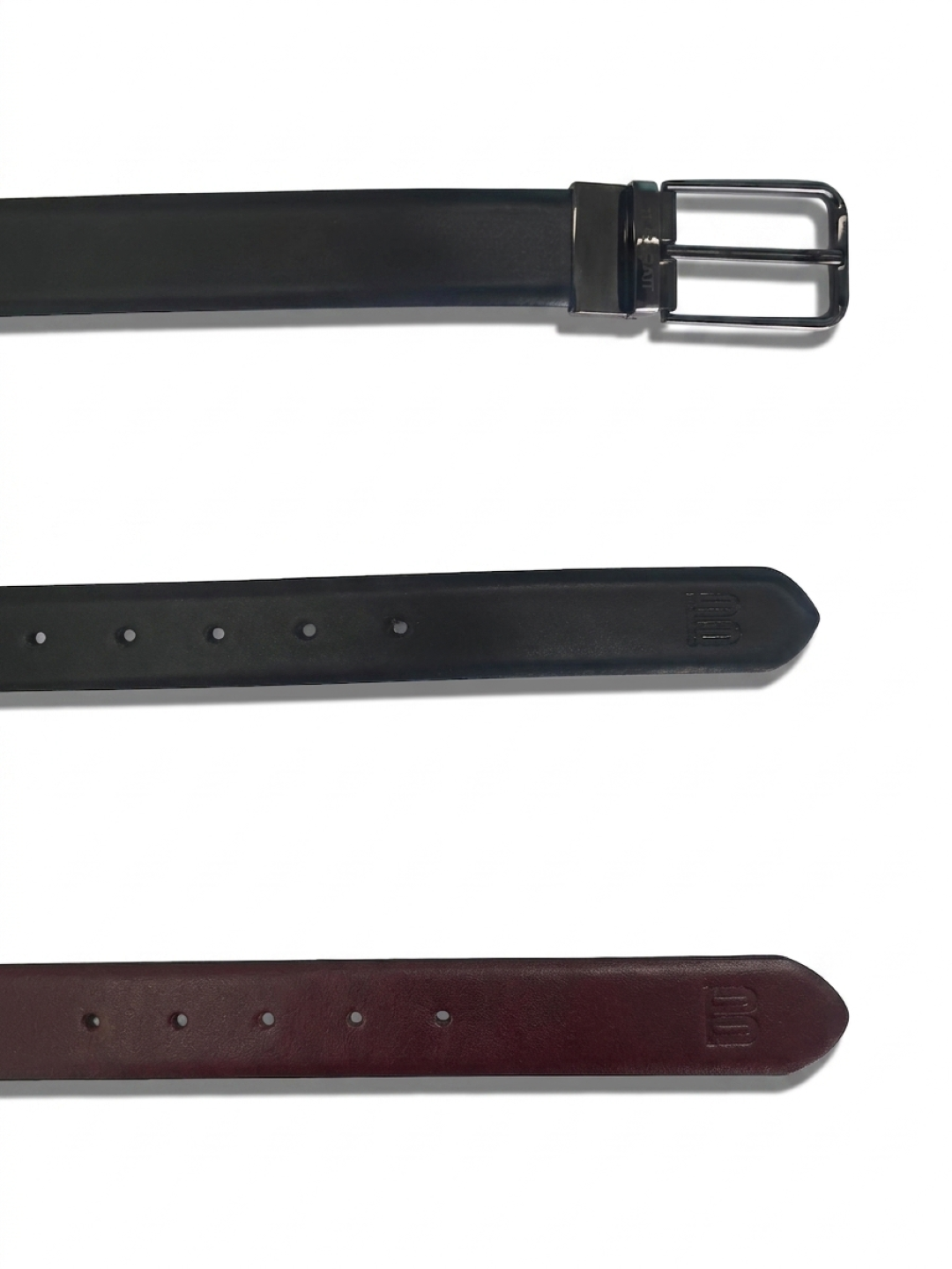 TT.BAGATT Black/Bordo Italian Leather Reversible Belt