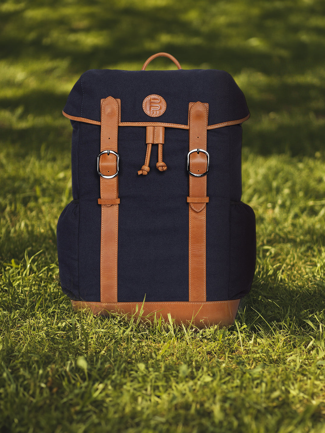 BAGATT Dark Blue Canvas Bagpack