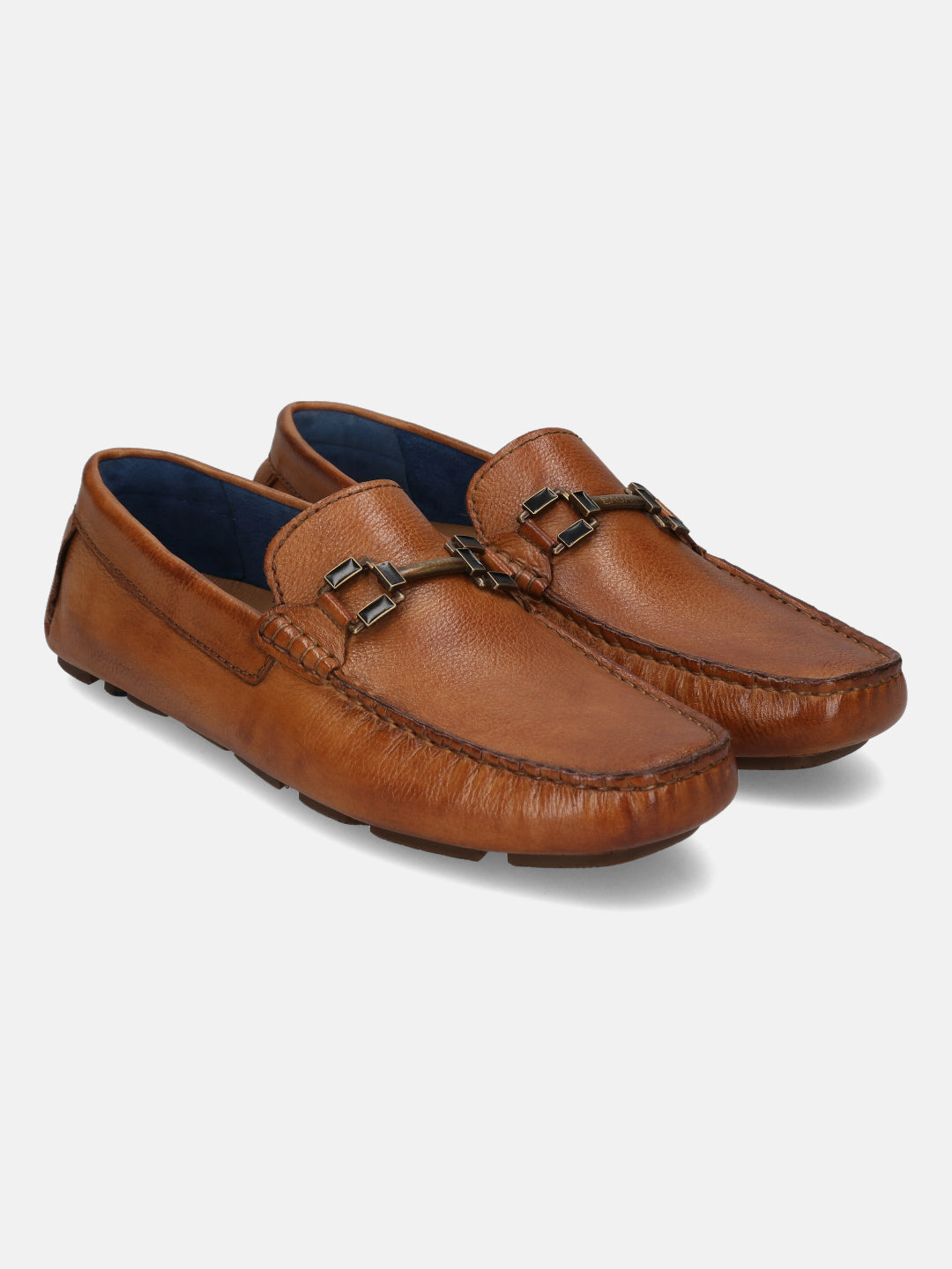 BAGATT Hexa Cognac Premium Leather Casual Slip-Ons