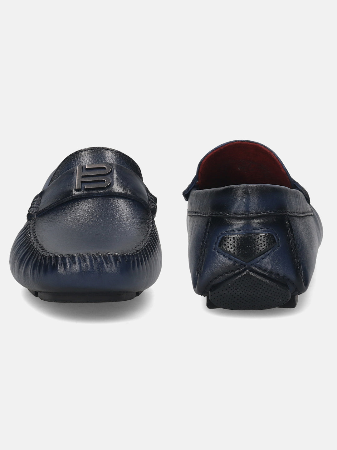 BAGATT  Hexa Blue Premium Leather Casual Slip-Ons