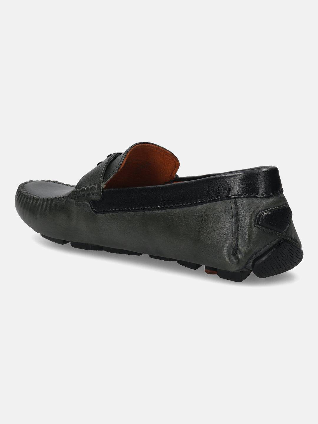 BAGATT Hexa Dark Green Premium Leather Casual Slip-Ons