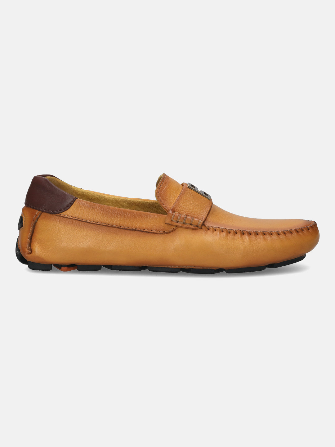 BAGATT Hexa Yellow Premium Leather Casual Slip-Ons