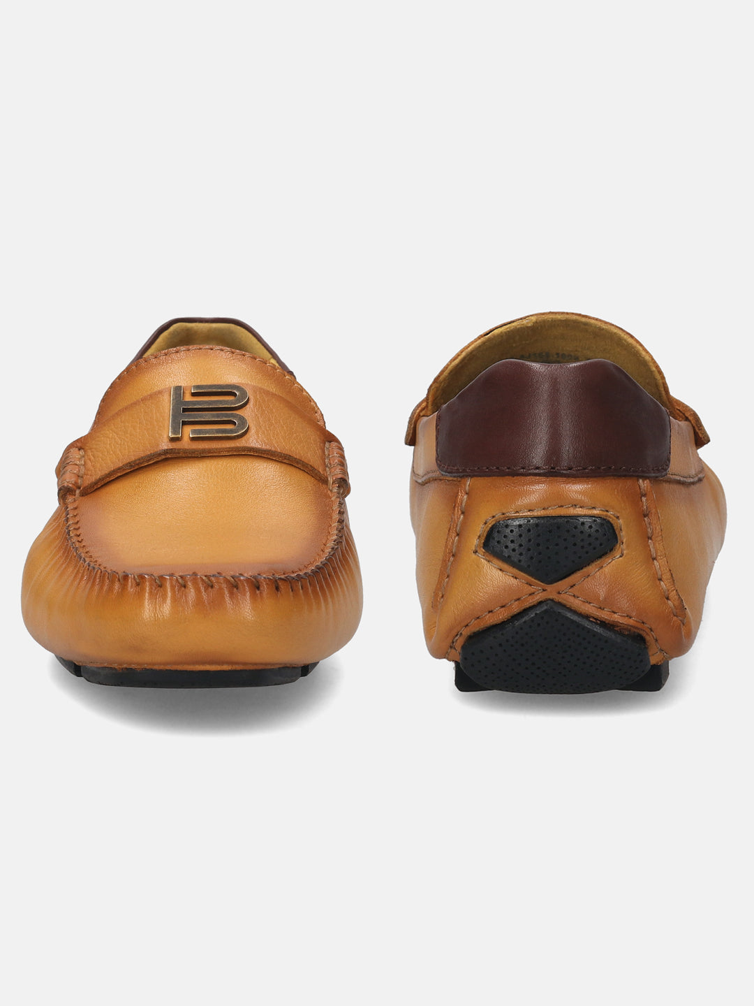 BAGATT Hexa Yellow Premium Leather Casual Slip-Ons