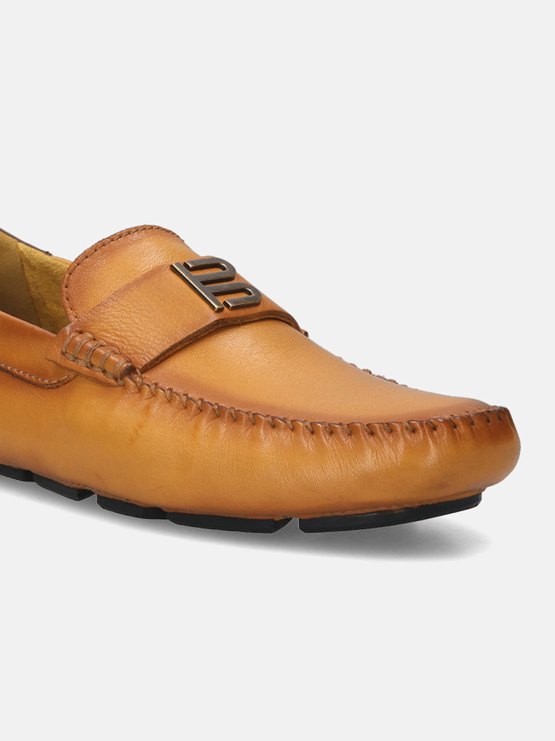 BAGATT Hexa Yellow Premium Leather Casual Slip-Ons